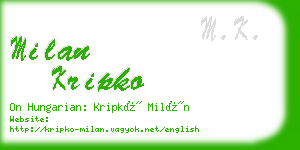 milan kripko business card